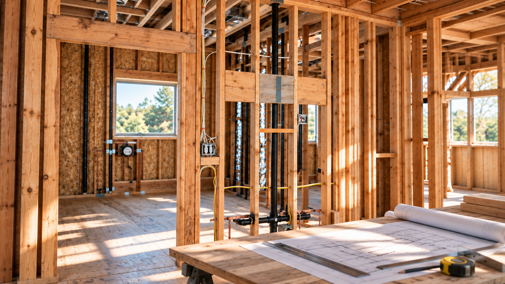 Living space and kitchen design
